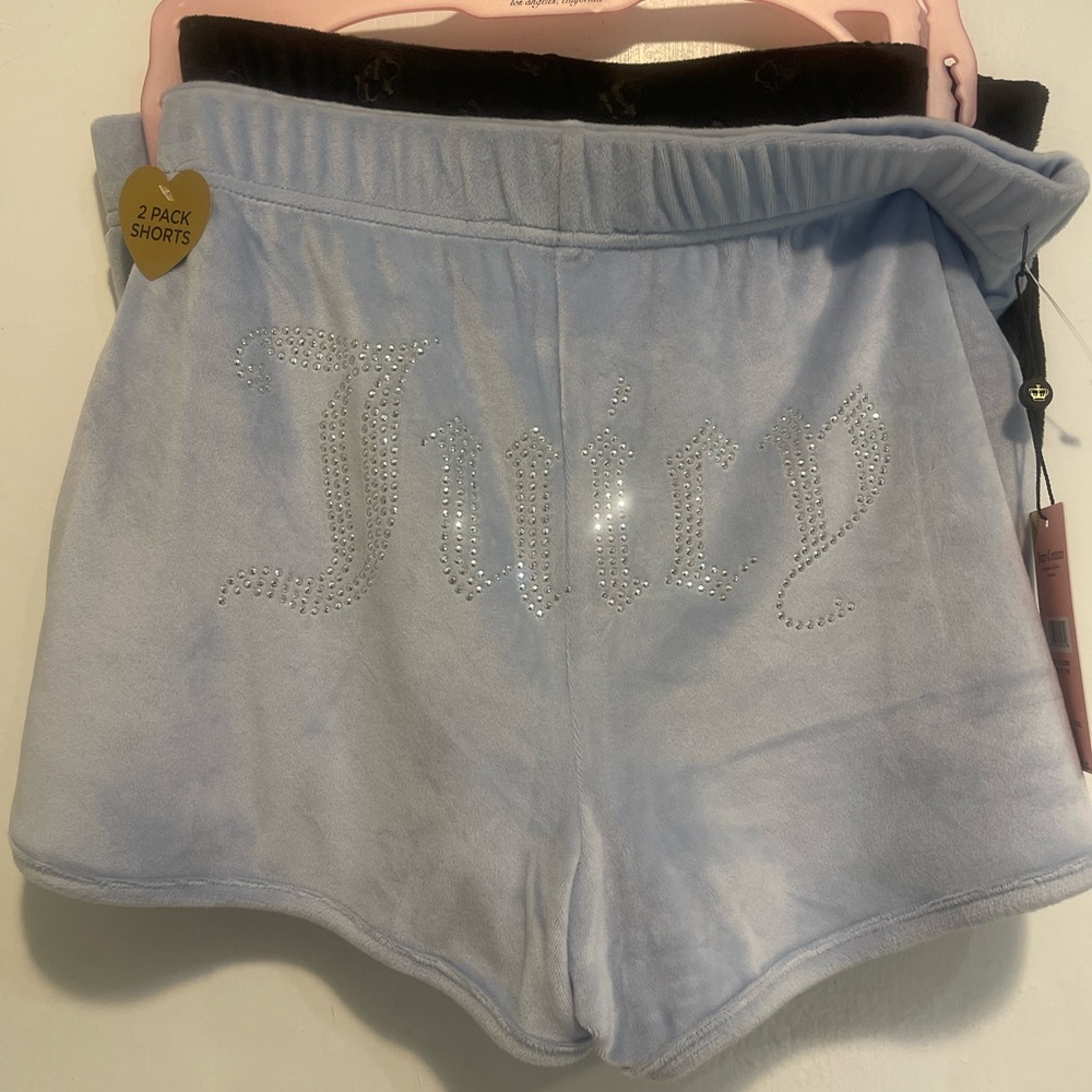 Juicy Couture Blue and black sleep shorts